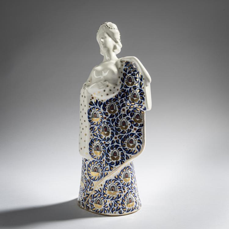 Bild 3 zu Objekt, Halbbekleidete Dame, um 1913/14, Wahliss, Ernst, Wien u. Turn-Teplitz, 161E 1254