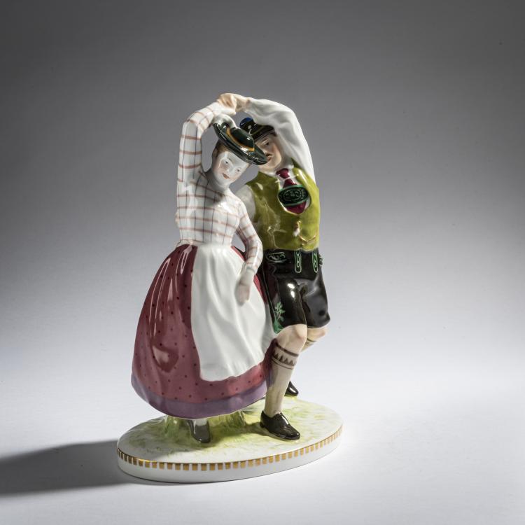 Bild 1 zu Objekt, 'Dancing Peasants', 1909, Hans Schwegerle, Berlin, KPM, 161E 1123