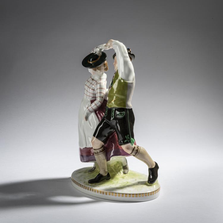 Bild 2 zu Objekt, 'Dancing Peasants', 1909, Hans Schwegerle, Berlin, KPM, 161E 1123