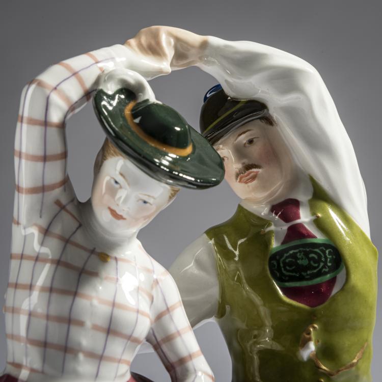 Bild 4 zu Objekt, 'Dancing Peasants', 1909, Hans Schwegerle, Berlin, KPM, 161E 1123