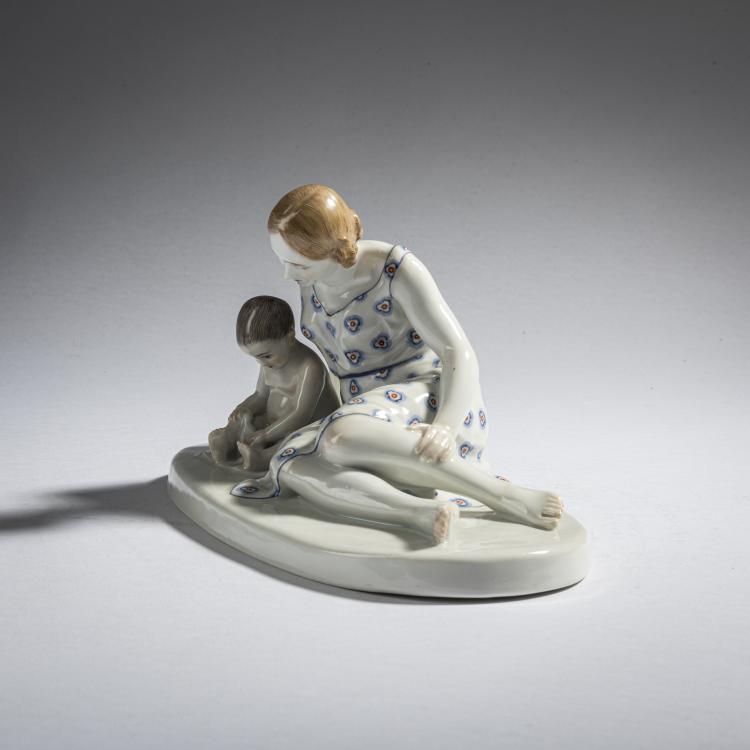 Bild 1 zu Objekt, 'Mother and Child', 1905-10, Emmerich Oehler, Meissen, 161E 1154