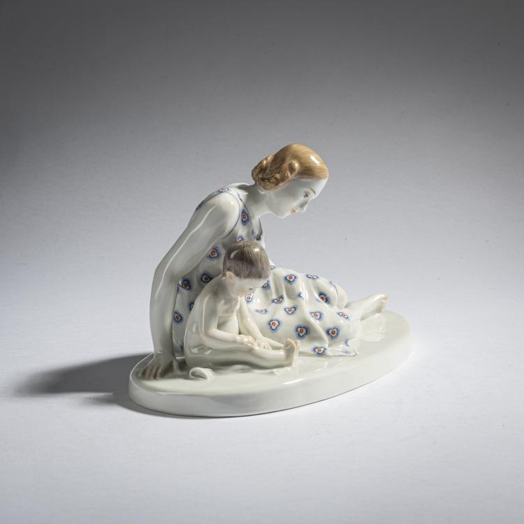 Bild 2 zu Objekt, 'Mother and Child', 1905-10, Emmerich Oehler, Meissen, 161E 1154