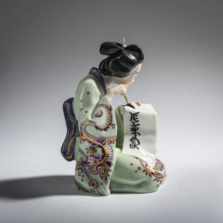 Bild 1 zu Objekt, 'Japanese woman, writing', 1913/14, Alfred Otto Adalbert K&ouml;nig, Meissen, 161E 1171