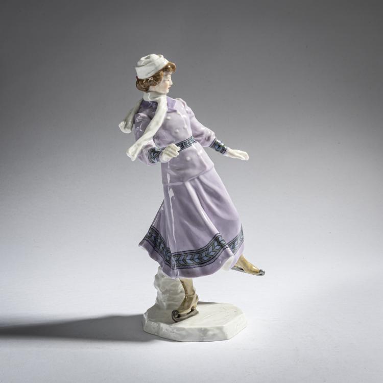 Bild 3 zu Objekt, 'Schlittschuhl&auml;uferin', 1910-11, Alfred Otto Adalbert K&ouml;nig, Meissen, 161E 1166