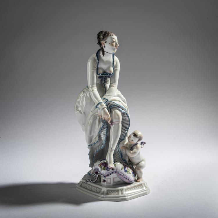 Hauptbild zu Objekt, 'Lady with Amor', c. 1923, Paul Scheurich, Meissen, 161E 1174
