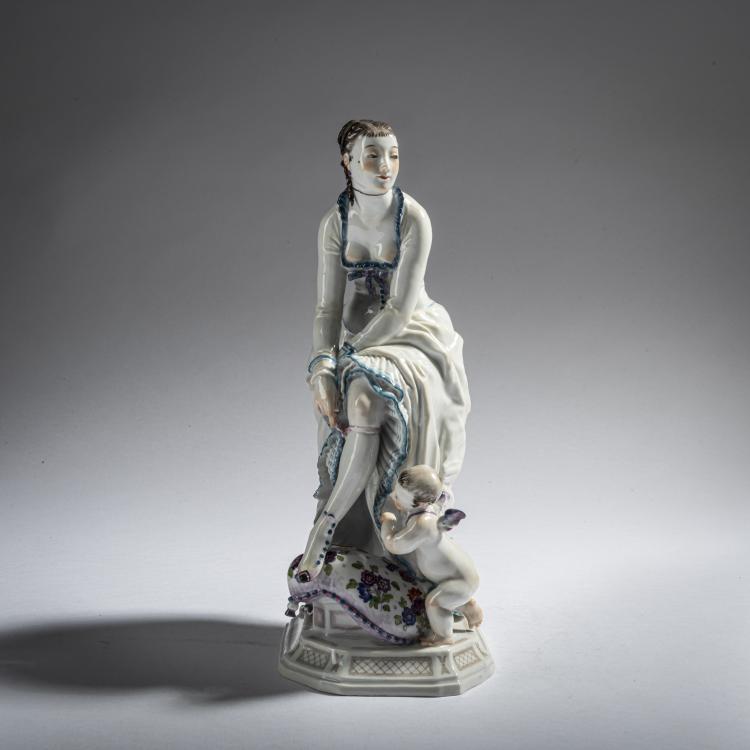 Bild 1 zu Objekt, 'Lady with Amor', c. 1923, Paul Scheurich, Meissen, 161E 1174