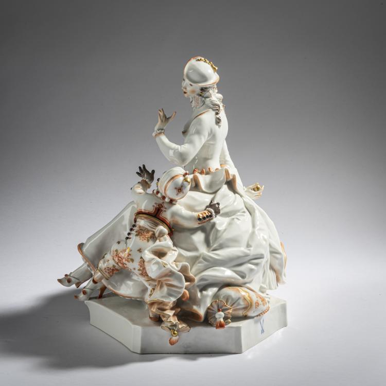 Bild 2 zu Objekt, Dame mit Mohrenknabe, 1919, Paul Scheurich, Meissen, 161E 1173