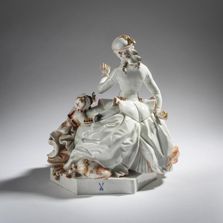 Bild 3 zu Objekt, Dame mit Mohrenknabe, 1919, Paul Scheurich, Meissen, 161E 1173