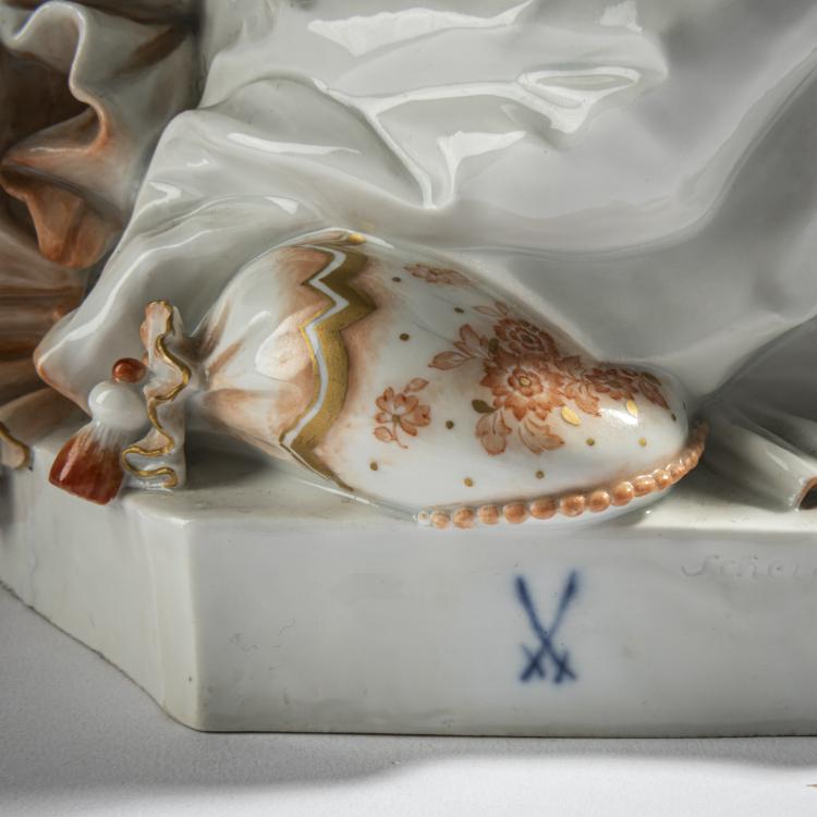 Bild 4 zu Objekt, Dame mit Mohrenknabe, 1919, Paul Scheurich, Meissen, 161E 1173