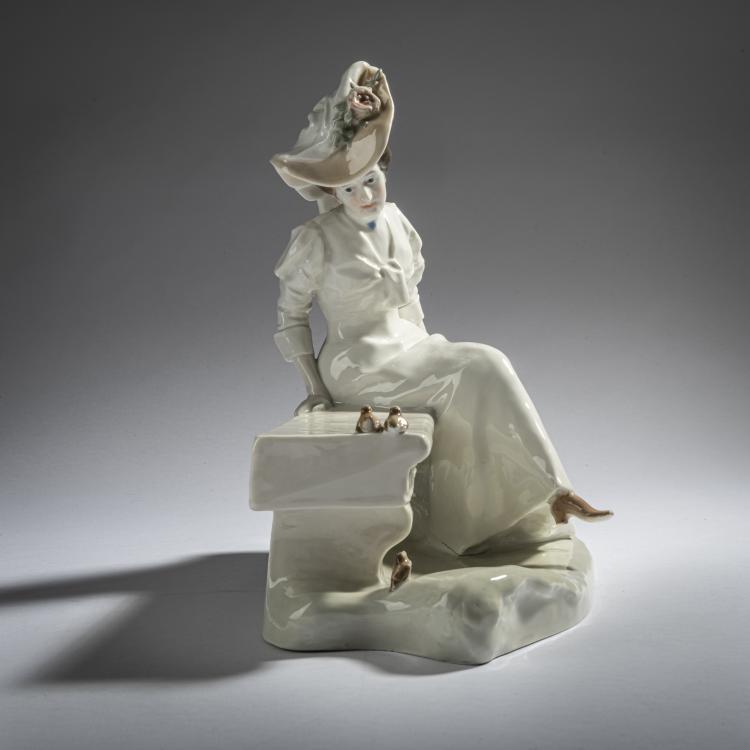Bild 1 zu Objekt, 'Lady Sitting on a Bench', 1905-10, Konrad Hentschel, Meissen, 161E 1158