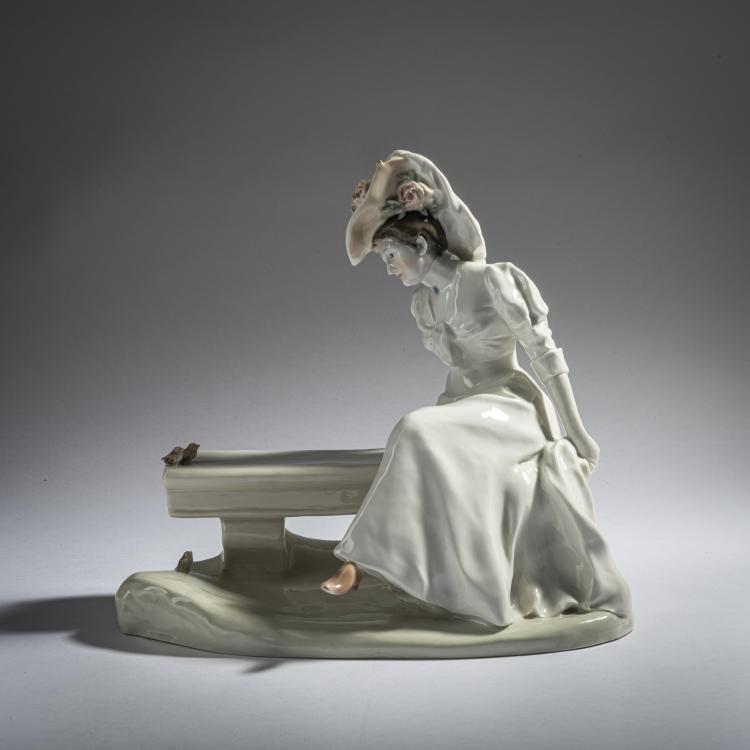 Bild 2 zu Objekt, 'Lady Sitting on a Bench', 1905-10, Konrad Hentschel, Meissen, 161E 1158