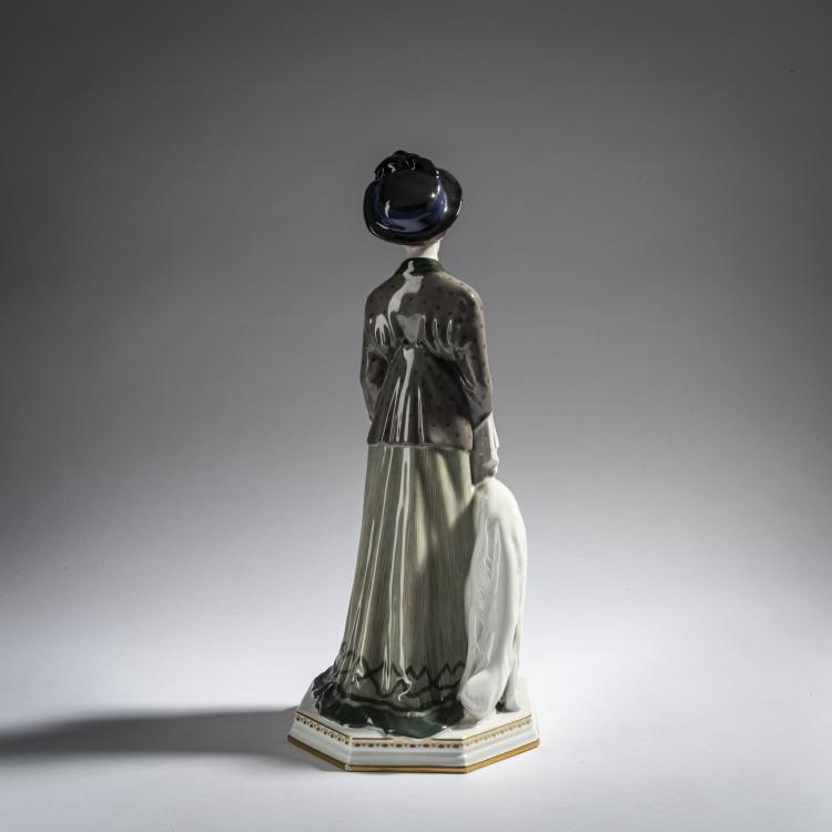 Bild 4 zu Objekt, 'Dame mit Windhund', 1908, Hermann Hubatsch, Berlin, KPM, 161E 1127