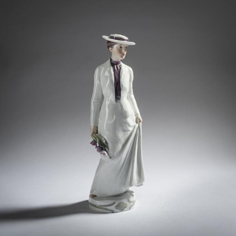 Hauptbild zu Objekt, 'Lady with a Bouquet', 1904, Karl Theodor Eichler, Meissen, 161E 1153
