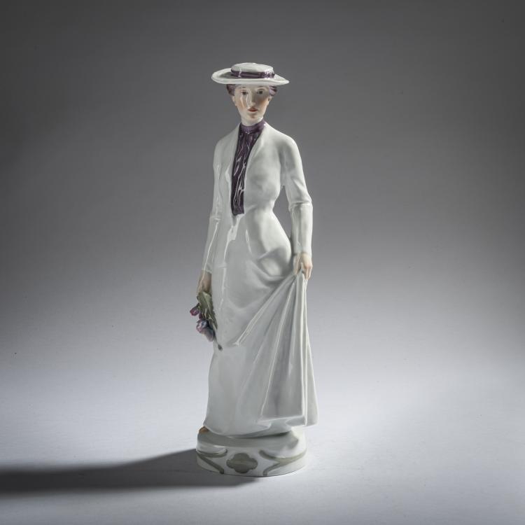 Bild 2 zu Objekt, 'Lady with a Bouquet', 1904, Karl Theodor Eichler, Meissen, 161E 1153