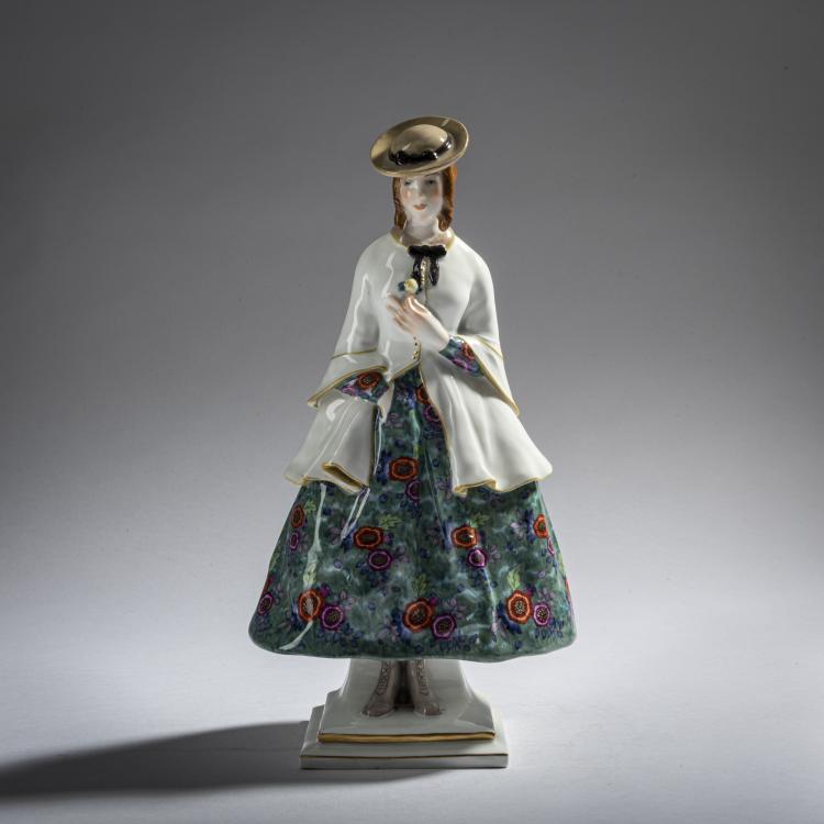 Hauptbild zu Objekt, 'Lady donning a Rose', 1914, Richard Langer, Meissen, 161E 1172