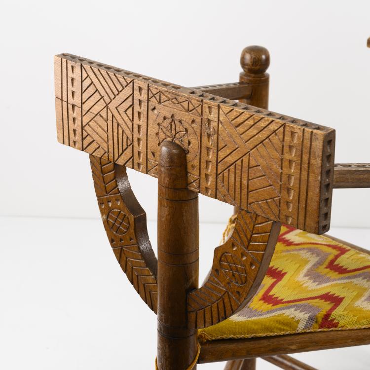 Bild 5 zu Objekt, 2 'Munk' chairs with table, c. 1905, Schweden, 161C 443