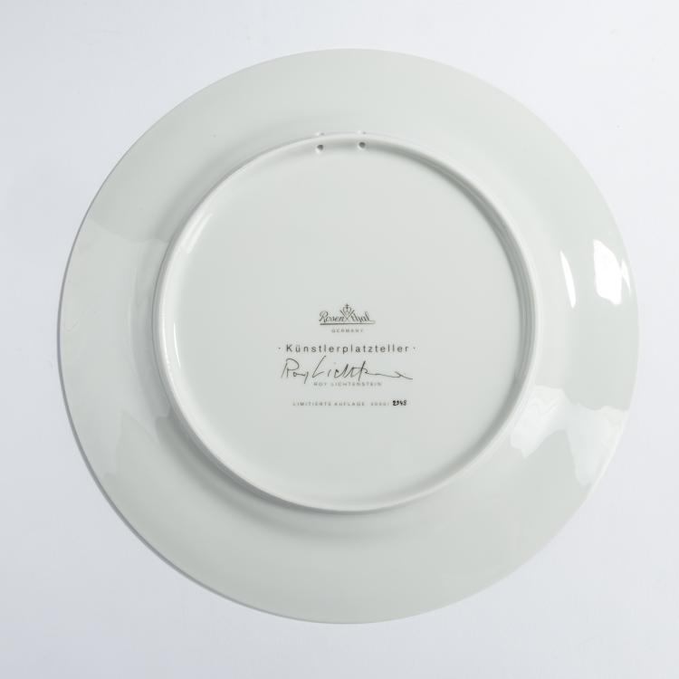 Bild 1 zu Objekt, K&uuml;nstler-Platzteller, um 1990, Roy Lichtenstein, Rosenthal, 160B 372