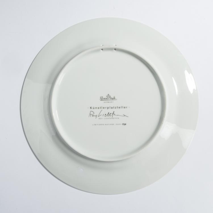 Bild 1 zu Objekt, Artist place plate, c. 1990, Roy Lichtenstein, Rosenthal, 160B 373