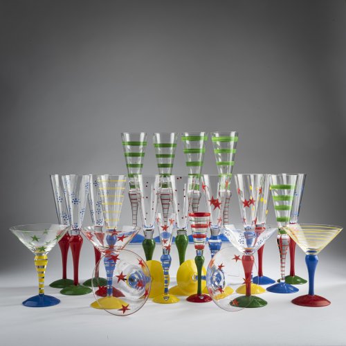 Set of glasses from the 'Clown' series, 1992