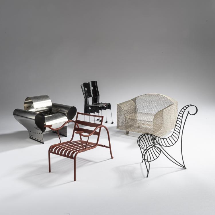 Bild 1 zu Objekt, 5 miniature chairs, Ron Arad,Andr&eacute; Dubreuil,Shiro Kuramata,Jasper Morrison,Gaetano Pesce, Vitra Design, Weil am Rhein, 160B 294