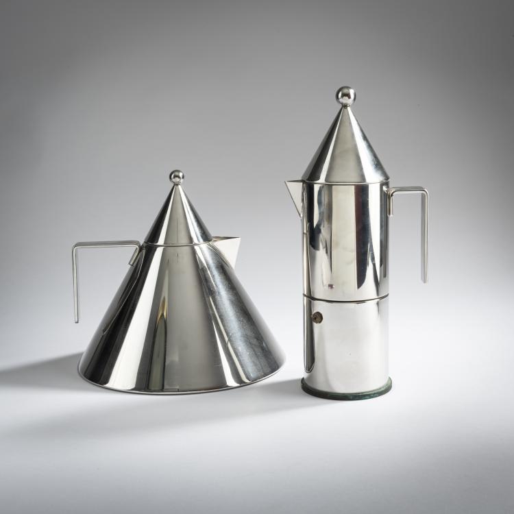 Bild 1 zu Objekt, Coffee pot 'La Conica' and kettle 'Il Conico', 1984/86, Alessi, Crusinallo, 160B 328