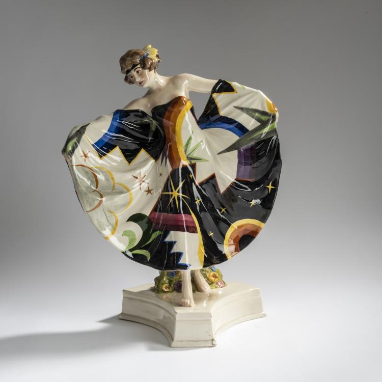 Hauptbild zu Objekt, T&auml;nzerin, 1920er Jahre, Wiener Kunstkeramische Werkst&auml;tte, Busch & Ludescher, 161E 1259