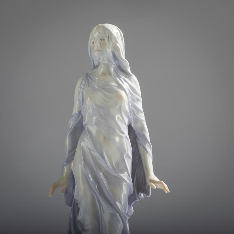 Bild 1 zu Objekt, 'Clock case with girl as Future, two children as Day and Night', 1901-04, Paul Helmig, Meissen, 161E 1152