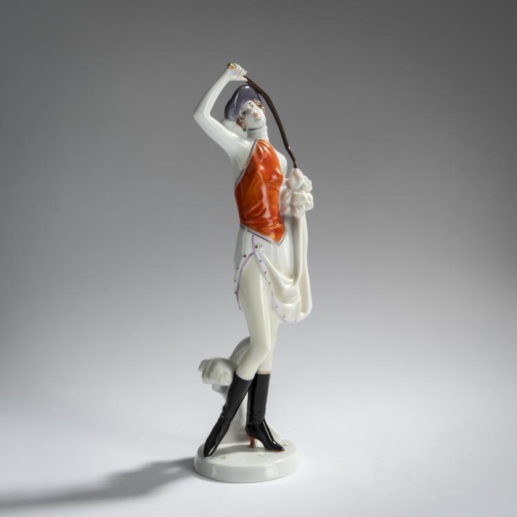 Hauptbild zu Objekt, Frau mit Reitgerte, um 1926, Dorothea Charol, Rosenthal, Selb, 161E 1194