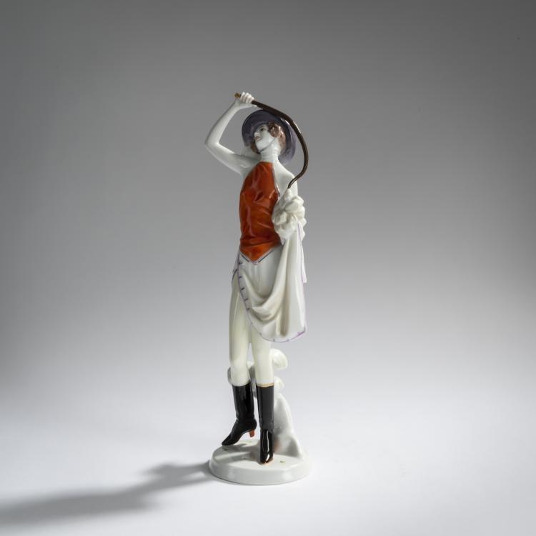 Bild 1 zu Objekt, Frau mit Reitgerte, um 1926, Dorothea Charol, Rosenthal, Selb, 161E 1194