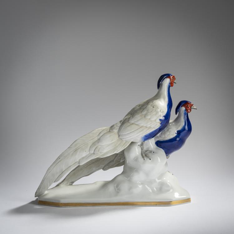 Bild 5 zu Objekt, Zwei Silberfasane, um 1935, Aelteste Volkstedter Porzellanfabrik AG, Rudolstadt, 161E 1121