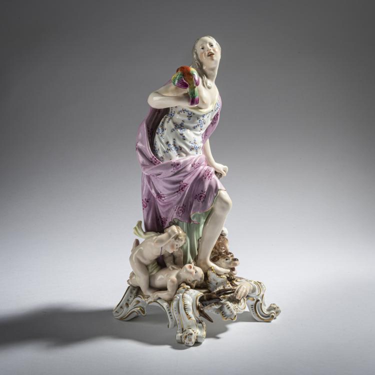 Bild 1 zu Objekt, 'Allegory of Feeling', 1748, Johann Friedrich Eberlein, Meissen, 161E 1136