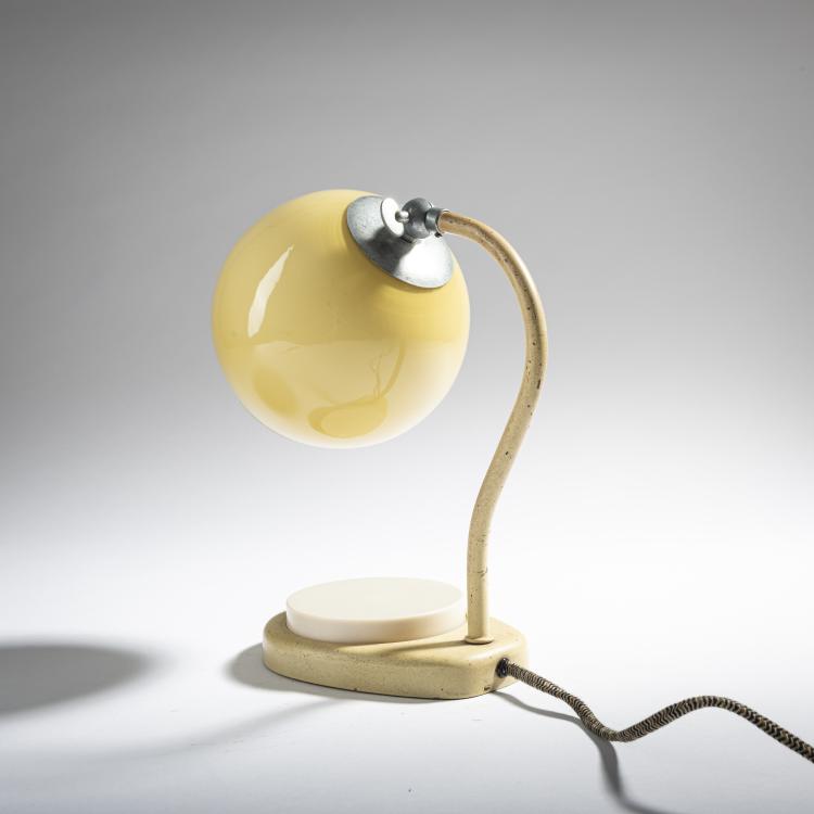 Bild 1 zu Objekt, Table- / wall light'Tastlicht', c. 1932, Marianne Brandt (attributed), Ruppelwerke, Gothaer Metallwarenfabrik, 161C 478