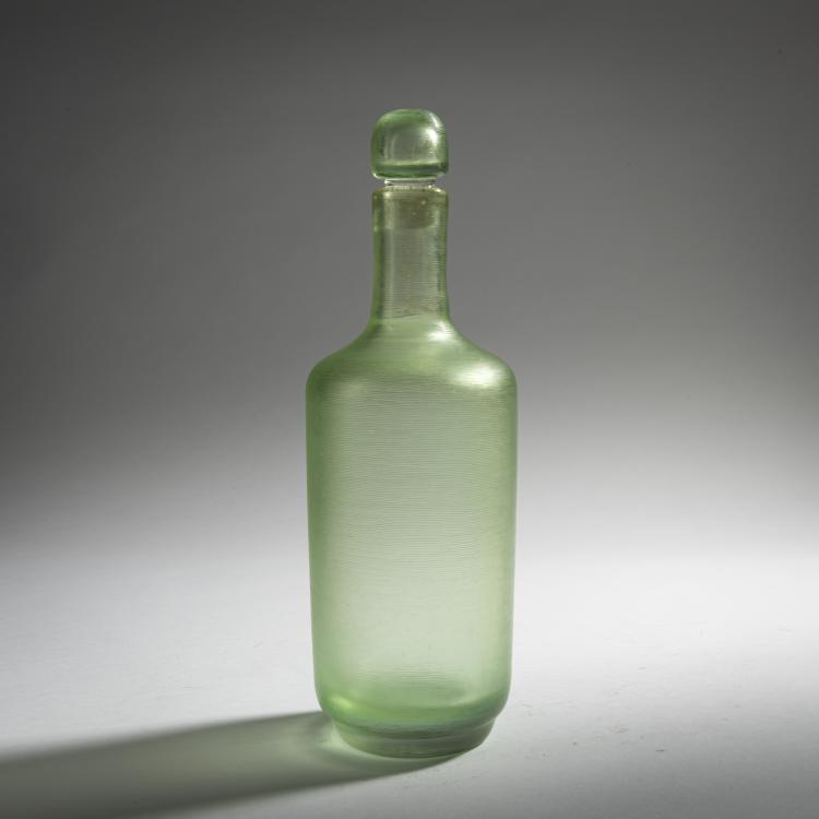 Hauptbild zu Objekt, Flasche mit Stopfen 'Inciso', um 1956, Paolo Venini, Venini & C., Murano, 161B 327