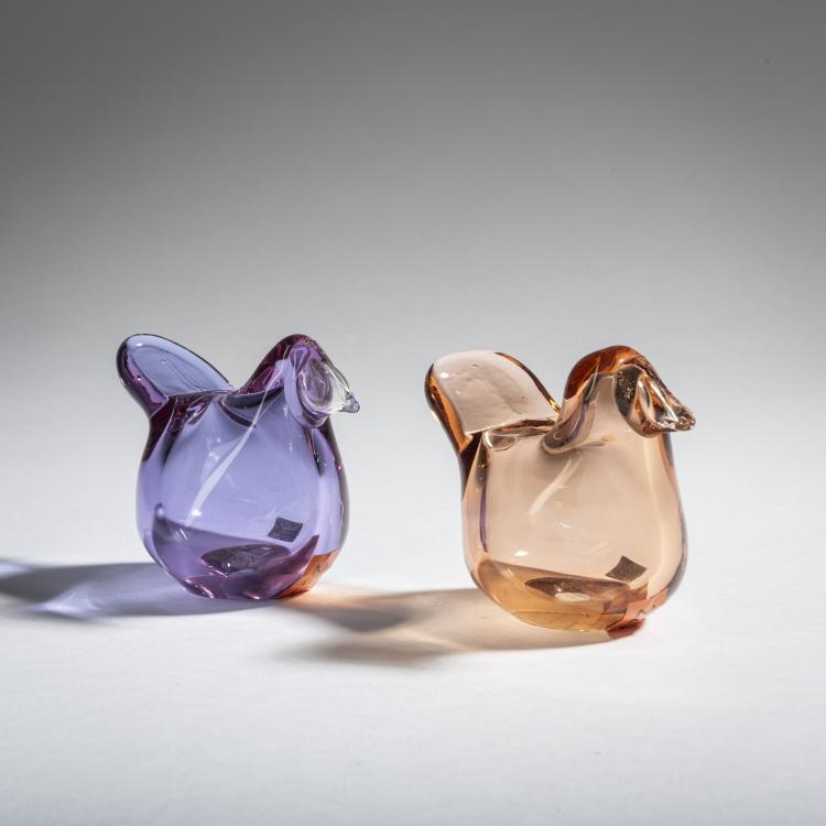 Bild 1 zu Objekt, Two flycatcher 'Sieppo', 1972-78, Oiva Toikka, Nuutaj&auml;rvi, Notsj&ouml;; Arabia, Helsinki, 161D 811