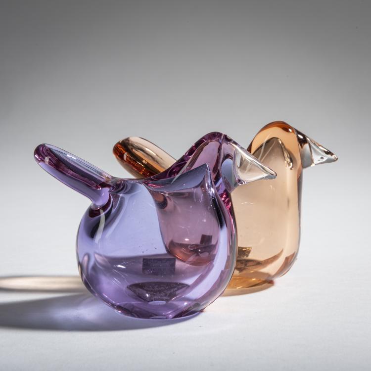 Bild 2 zu Objekt, Two flycatcher 'Sieppo', 1972-78, Oiva Toikka, Nuutaj&auml;rvi, Notsj&ouml;; Arabia, Helsinki, 161D 811