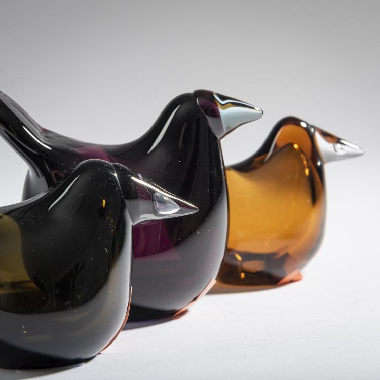 Bild 2 zu Objekt, Three flycatchers 'Sieppo', 1972-78, Oiva Toikka, Nuutaj&auml;rvi, Notsj&ouml;; Iittala, Kalvola, 161D 818