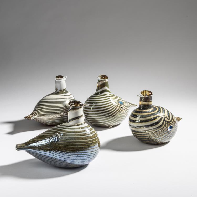 Hauptbild zu Objekt, Vier Langschwanzenten 'Alli', 1981, Oiva Toikka, Nuutaj&auml;rvi, Notsj&ouml;; Iittala, Kalvola, 161D 825