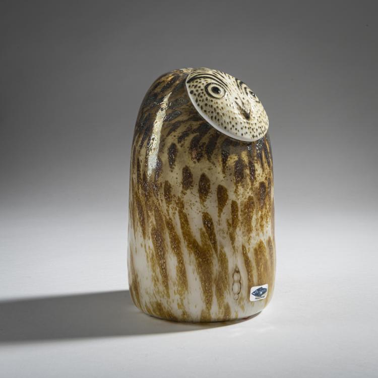 Bild 1 zu Objekt, Uhu 'Huuhkaja', 1984-85, Oiva Toikka, Nuutaj&auml;rvi, Notsj&ouml;; Iittala, Kalvola, 161D 832