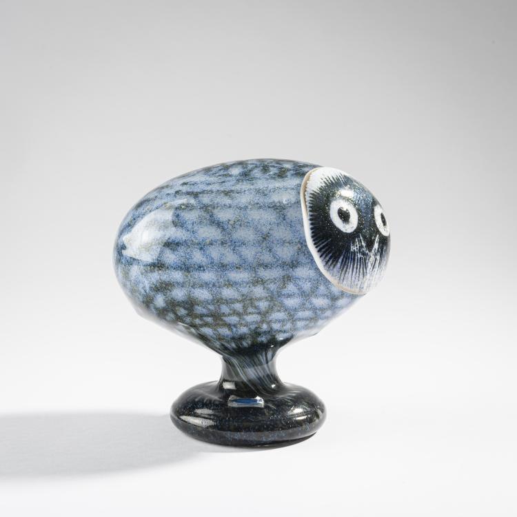 Hauptbild zu Objekt, Perl-Sperlingskauz 'Helmip&ouml;ll&ouml;', 1984-85, Oiva Toikka, Nuutaj&auml;rvi, Notsj&ouml;; Iittala, Kalvola, 161D 833
