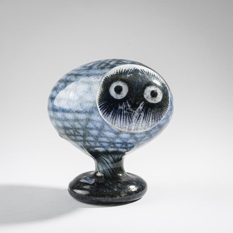 Bild 1 zu Objekt, Perl-Sperlingskauz 'Helmip&ouml;ll&ouml;', 1984-85, Oiva Toikka, Nuutaj&auml;rvi, Notsj&ouml;; Iittala, Kalvola, 161D 833