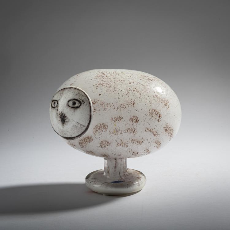 Bild 1 zu Objekt, Lappland-Eule 'Lapinp&ouml;ll&ouml;', 1984-85, Oiva Toikka, Nuutaj&auml;rvi, Notsj&ouml;; Iittala, Kalvola, 161D 834