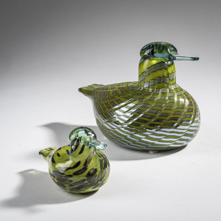 Bild 1 zu Objekt, Common teal with baby 'Tavitar ja poikanen', 2004, Oiva Toikka, Nuutaj&auml;rvi, Notsj&ouml;; Iittala, Kalvola, 161D 985