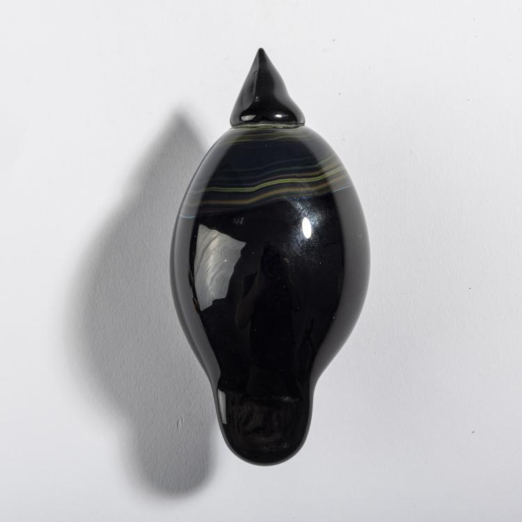 Bild 3 zu Objekt, Kleine Kr&auml;he 'Variksenpoika', 1991, Oiva Toikka, Nuutaj&auml;rvi, Notsj&ouml;; Iittala, Kalvola, 161D 854