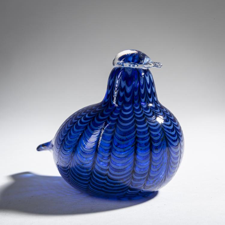 Bild 1 zu Objekt, Blauschwanz 'Sinisulka', 1991, Oiva Toikka, Nuutaj&auml;rvi, Notsj&ouml;; Iittala, Kalvola, 161D 855