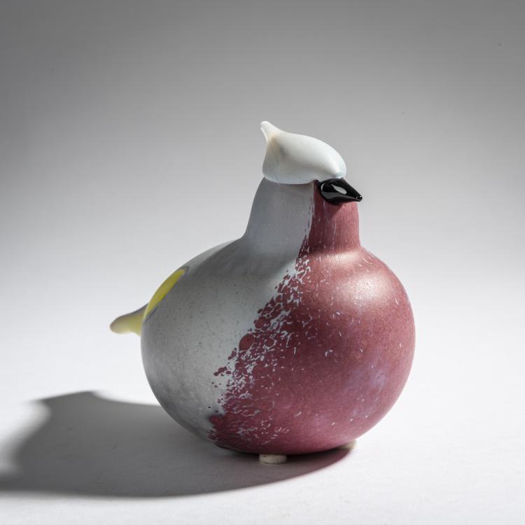 Bild 1 zu Objekt, Nothern Waxwing 'Tilhu', 1996, Oiva Toikka, Nuutaj&auml;rvi, Notsj&ouml;; Iittala, Kalvola, 161D 913