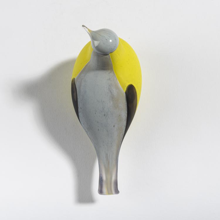 Bild 3 zu Objekt, Gelbe Bachstelze 'Keltav&auml;st&auml;r&auml;kki', 1996, Oiva Toikka, Nuutaj&auml;rvi, Notsj&ouml;; Iittala, Kalvola, 161D 914