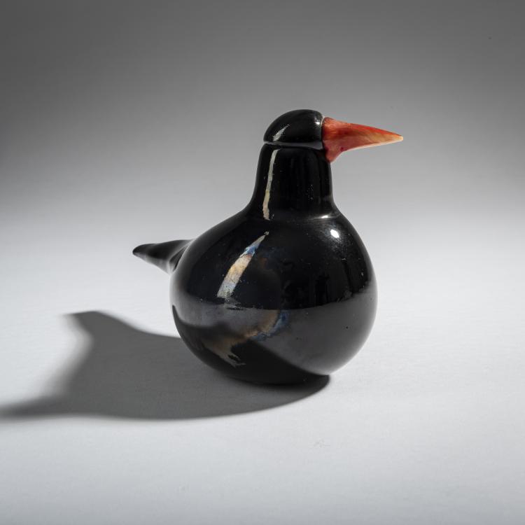 Bild 1 zu Objekt, Amsel 'Mustarastas', 1996-98, Oiva Toikka, Nuutaj&auml;rvi, Notsj&ouml;; Iittala, Kalvola, 161D 925
