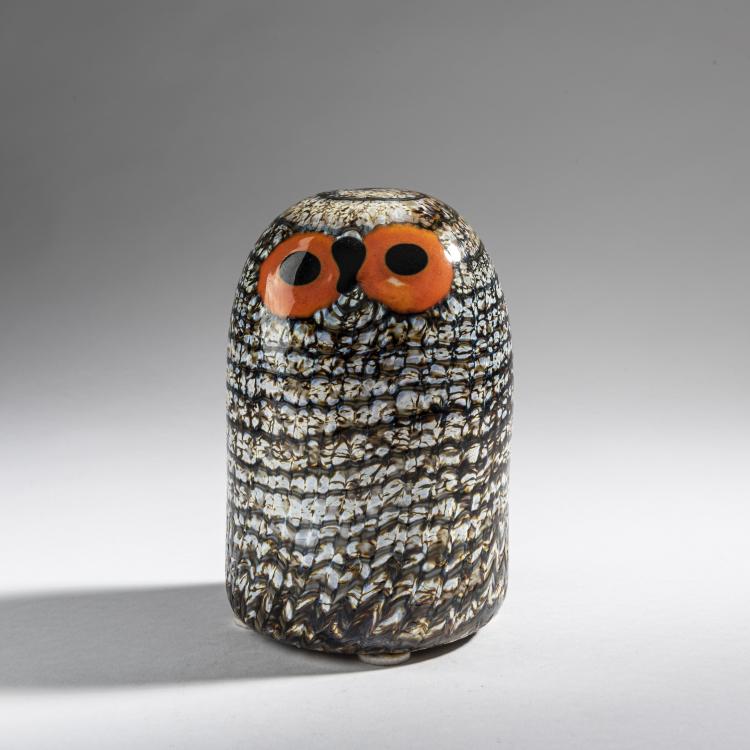 Hauptbild zu Objekt, Barn owl 'Riihip&ouml;ll&ouml;', 1996, Oiva Toikka, Iittala, Kalvola, 161D 916