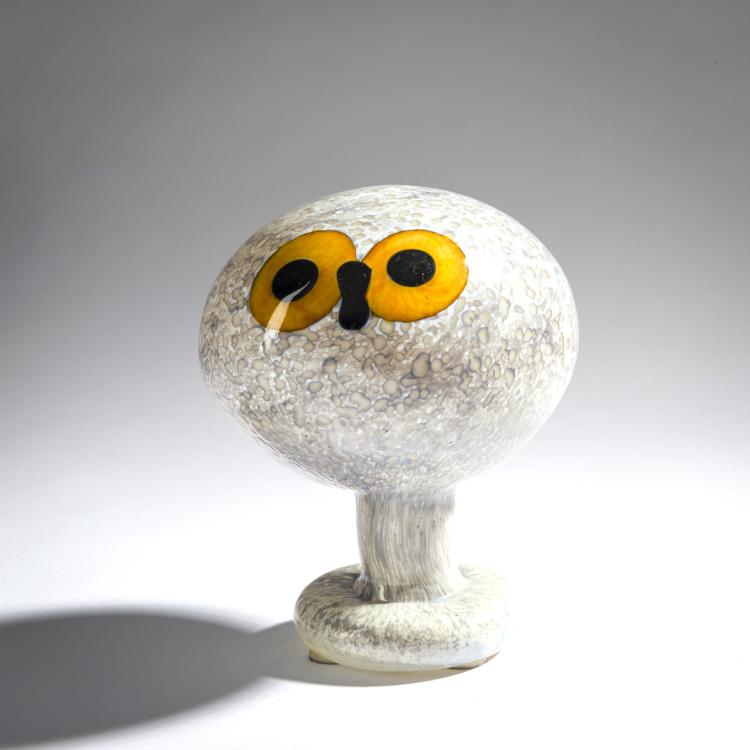 Bild 1 zu Objekt, Owl 'Helmip&ouml;ll&ouml;', 1996, Oiva Toikka, Nuutaj&auml;rvi, Notsj&ouml;; Iittala, Kalvola, 161D 917