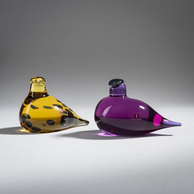 Hauptbild zu Objekt, Zwei Schnepfen 'Kuiri', 1998, Oiva Toikka, Nuutaj&auml;rvi, Notsj&ouml;; Iittala, Kalvola, 161D 935